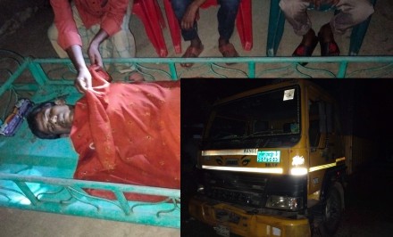শাহজাদপুরে কাভার্ডভ্যান চাপায় কৃষক নিহত