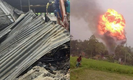 শাহজাদপুরে গাদ থেকে অবৈধ তেল তৈরির মিনি কারখানায় ভয়াবহ অগ্নিকান্ড! ৬ বসতঘর ভস্মীভূত