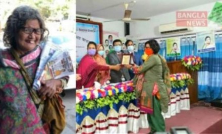 সেই পত্রিকা বিক্রেতা খুকির হাতে শ্রেষ্ঠ জয়িতার পুরুষ্কার