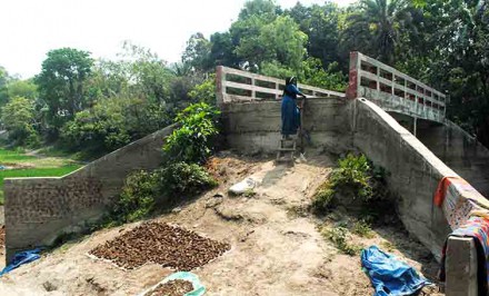 শাহজাদপুরে সেতুতে উঠতে লাগে মই