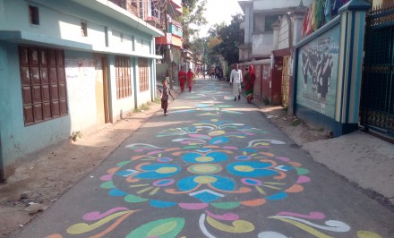 বর্ষবরণে অপক্কদের পক্ক  তুলির আঁচড়!