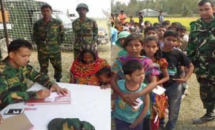 উল্লাপাড়ার সেনাবাহিনীর বিনামুল্যে চিকিৎসা সেবা