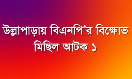 উল্লাপাড়ায় বিএনপি’র বিক্ষোভ মিছিল আটক ১