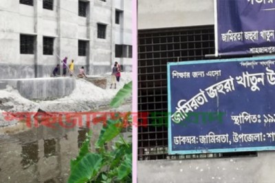 শাহজাদপুরে ৩০০ ফিট রাস্তার জন্য চরম দূর্ভোগে সাত শতাধিক শিক্ষার্থী