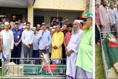 রাষ্ট্রীয় মর্যাদায় বীর মুক্তিযোদ্ধা আউয়াল মাস্টারের দাফন সম্পন্ন